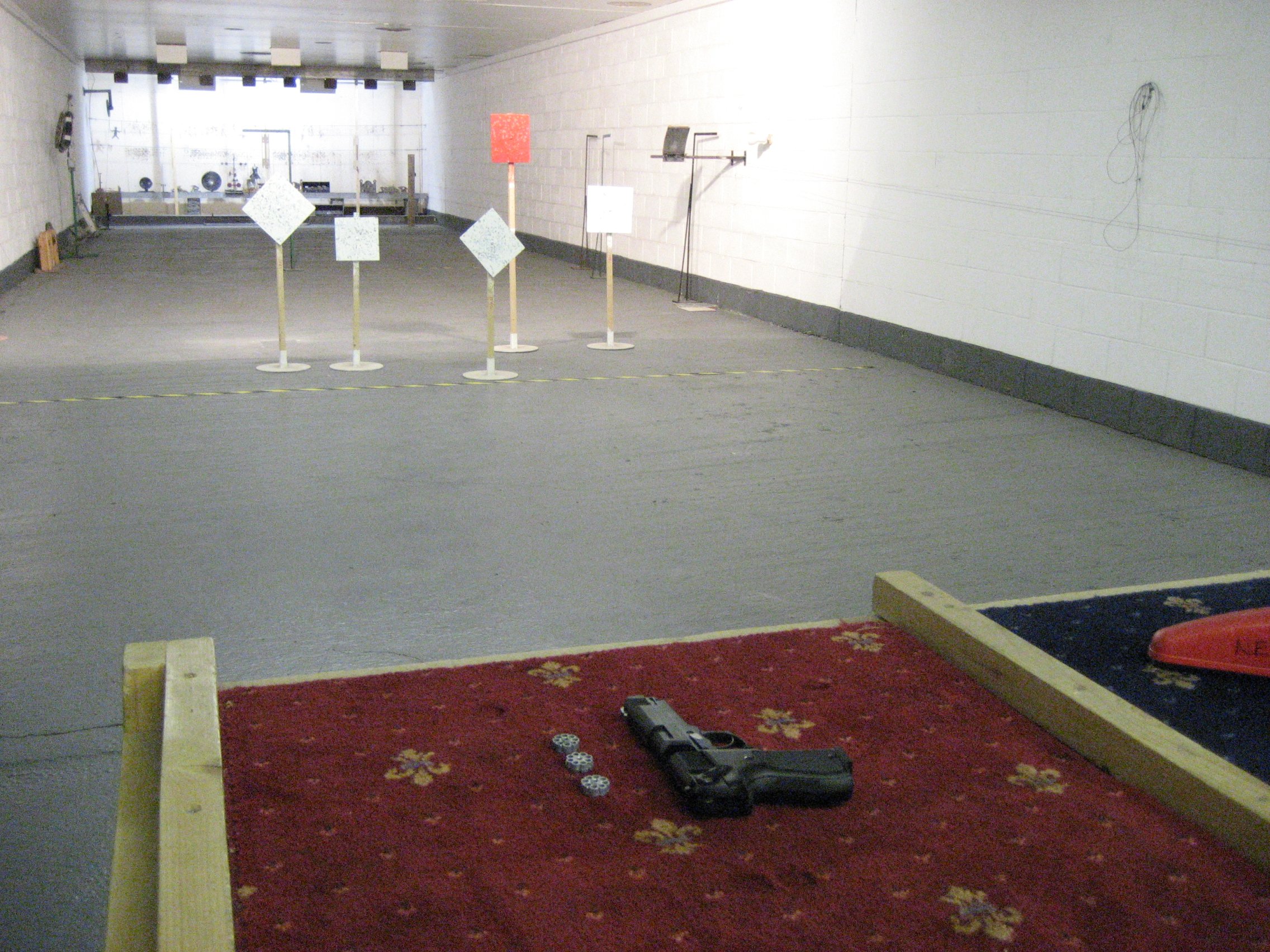 Seated indoor target range at NE Lincs Target Club