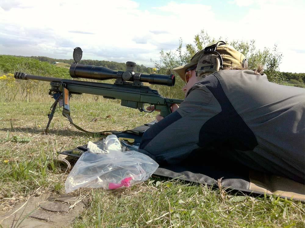 Taking aim on the long range rifle section at NE Lincs Target Club
